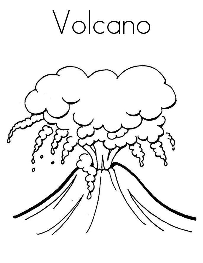 Dibujo para colorear: Volcán (Naturaleza) #166568 - Dibujos para Colorear e Imprimir Gratis