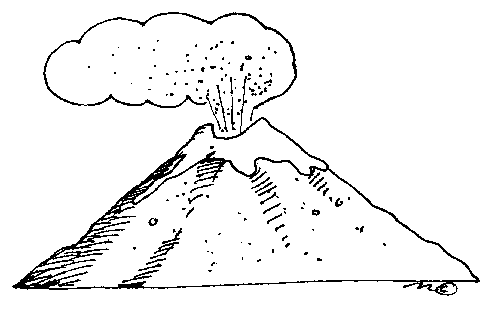 Dibujo para colorear: Volcán (Naturaleza) #166701 - Dibujos para Colorear e Imprimir Gratis