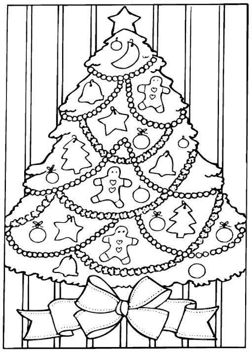 Dibujo para colorear: Arbol de Navidad (Objetos) #167437 - Dibujos para Colorear e Imprimir Gratis