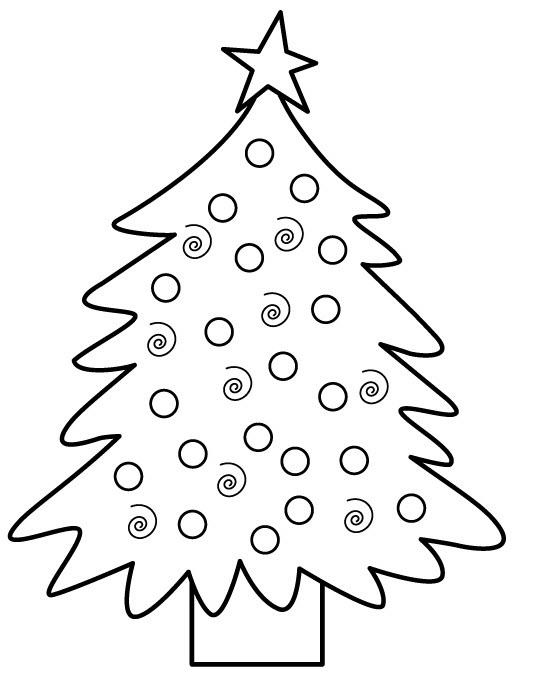 Dibujo para colorear: Arbol de Navidad (Objetos) #167446 - Dibujos para Colorear e Imprimir Gratis