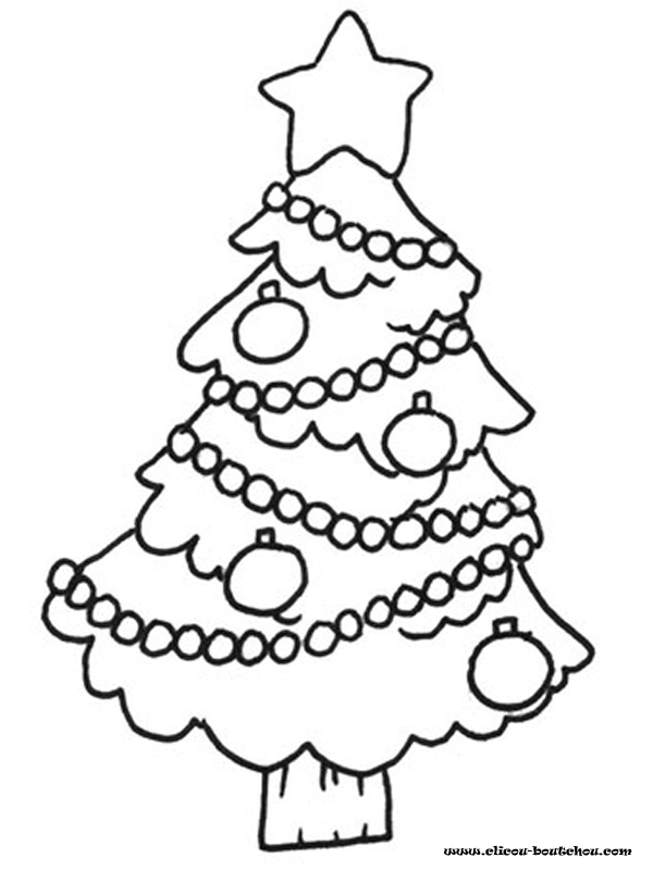 Dibujo para colorear: Arbol de Navidad (Objetos) #167453 - Dibujos para Colorear e Imprimir Gratis
