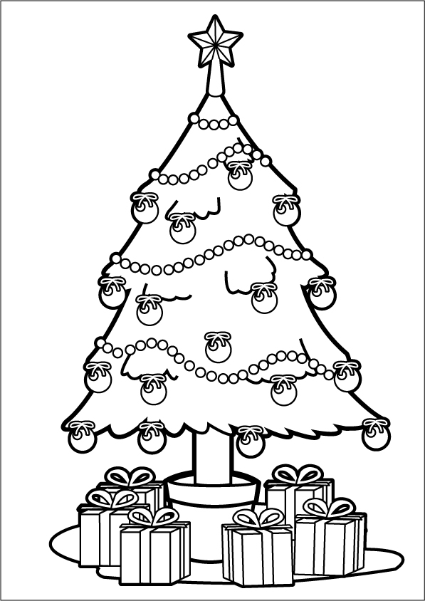 Dibujo para colorear: Arbol de Navidad (Objetos) #167464 - Dibujos para Colorear e Imprimir Gratis