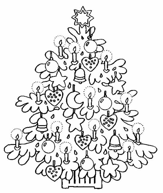 Dibujo para colorear: Arbol de Navidad (Objetos) #167468 - Dibujos para Colorear e Imprimir Gratis