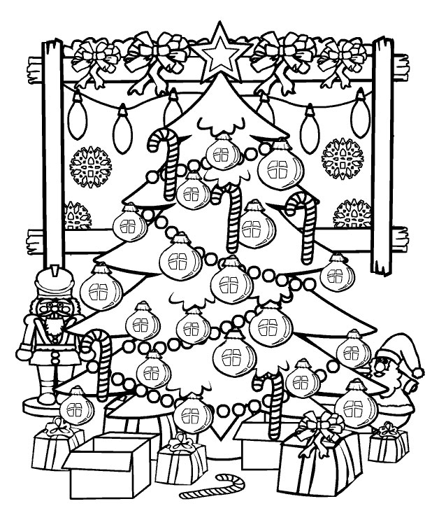 Dibujo para colorear: Arbol de Navidad (Objetos) #167473 - Dibujos para Colorear e Imprimir Gratis
