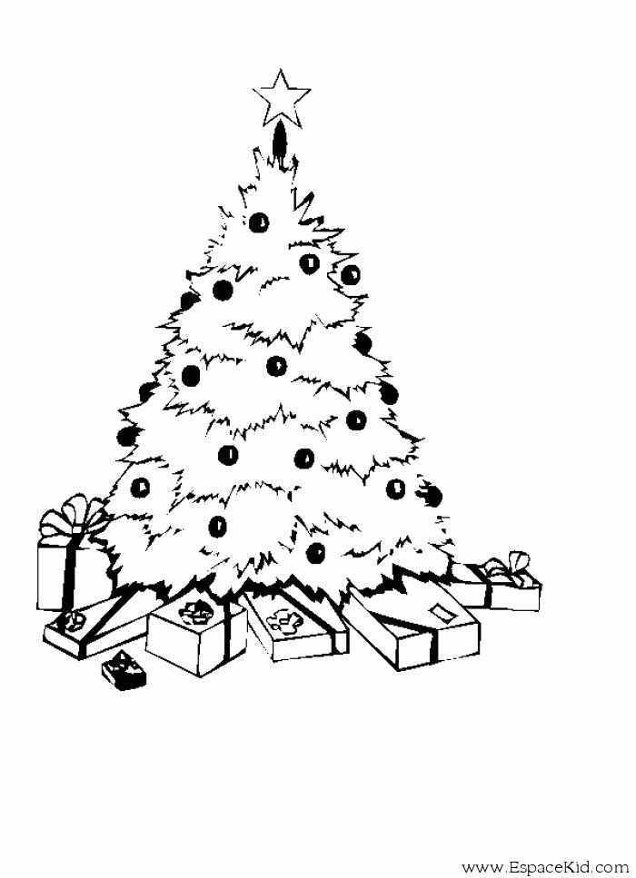 Dibujo para colorear: Arbol de Navidad (Objetos) #167478 - Dibujos para Colorear e Imprimir Gratis