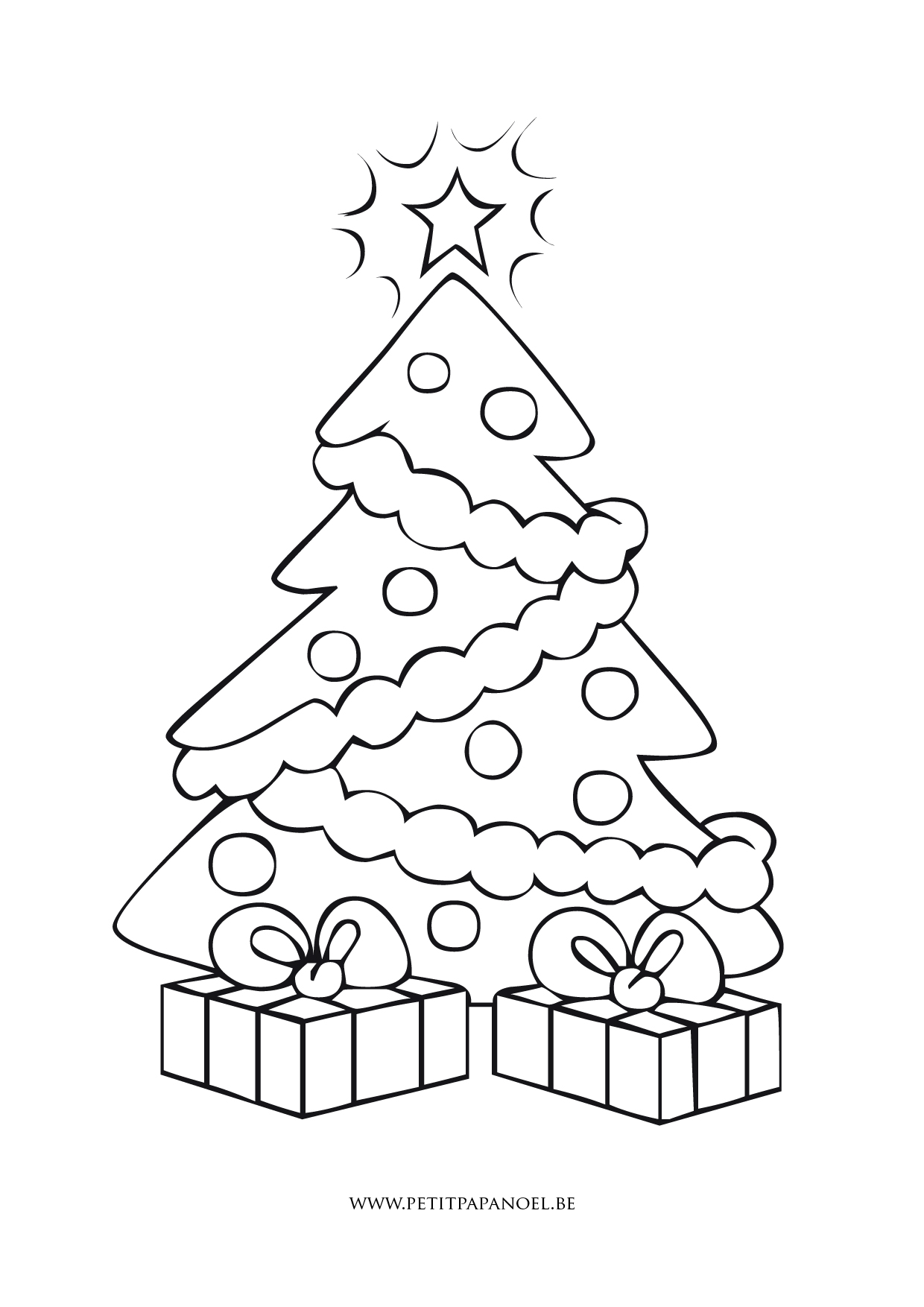 Dibujo para colorear: Arbol de Navidad (Objetos) #167481 - Dibujos para Colorear e Imprimir Gratis