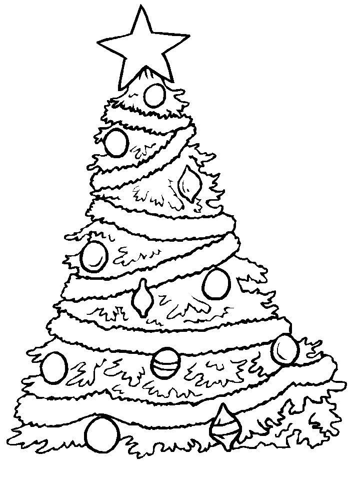 Dibujo para colorear: Arbol de Navidad (Objetos) #167493 - Dibujos para Colorear e Imprimir Gratis