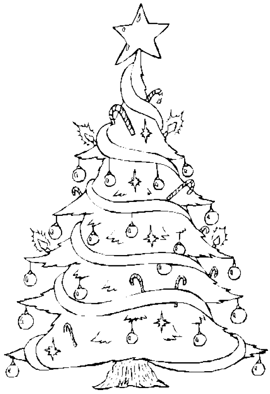 Dibujo para colorear: Arbol de Navidad (Objetos) #167497 - Dibujos para Colorear e Imprimir Gratis