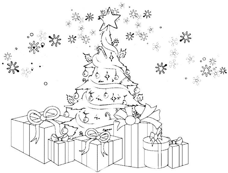 Dibujo para colorear: Arbol de Navidad (Objetos) #167547 - Dibujos para Colorear e Imprimir Gratis