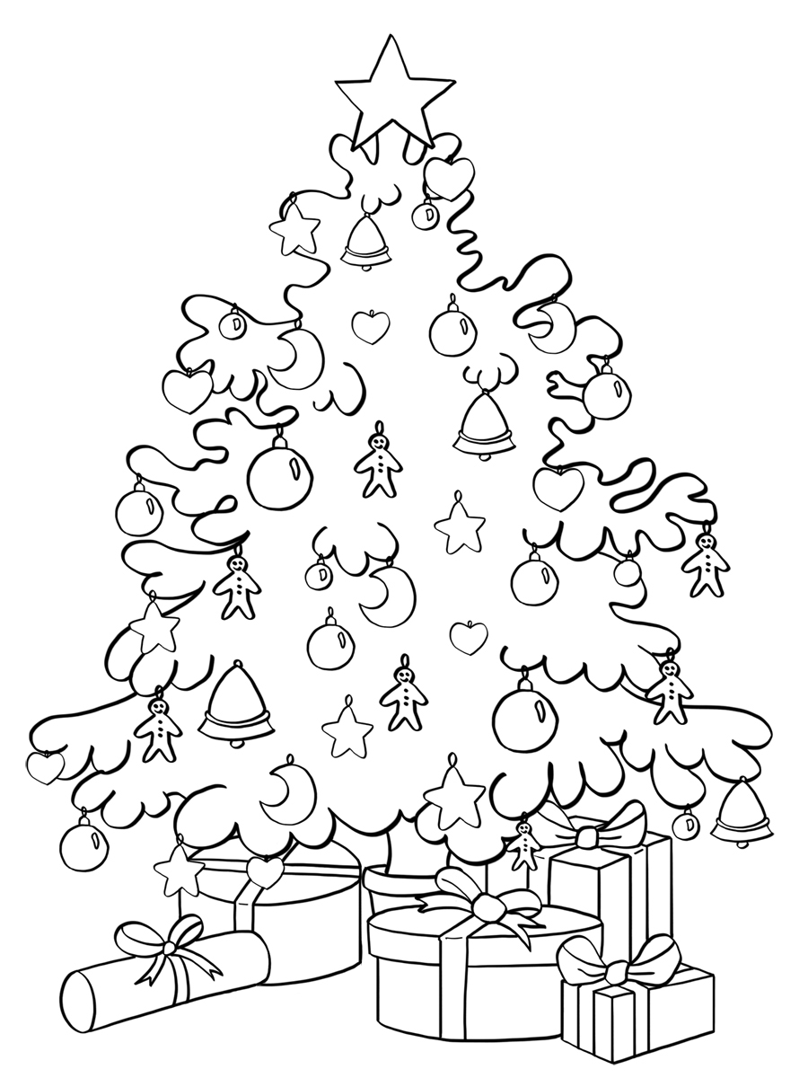 Dibujo para colorear: Arbol de Navidad (Objetos) #167565 - Dibujos para Colorear e Imprimir Gratis