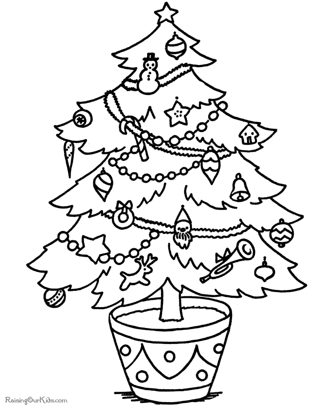 Dibujo para colorear: Arbol de Navidad (Objetos) #167574 - Dibujos para Colorear e Imprimir Gratis