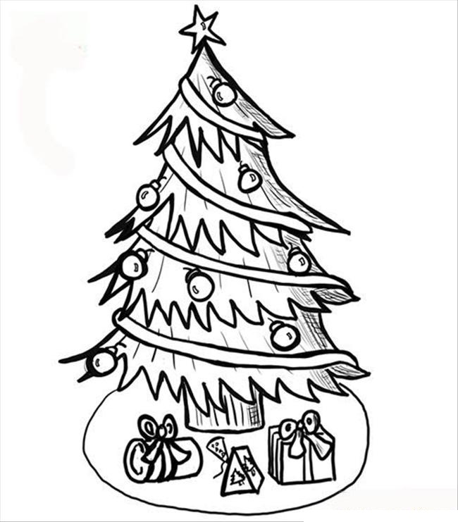 Dibujo para colorear: Arbol de Navidad (Objetos) #167576 - Dibujos para Colorear e Imprimir Gratis