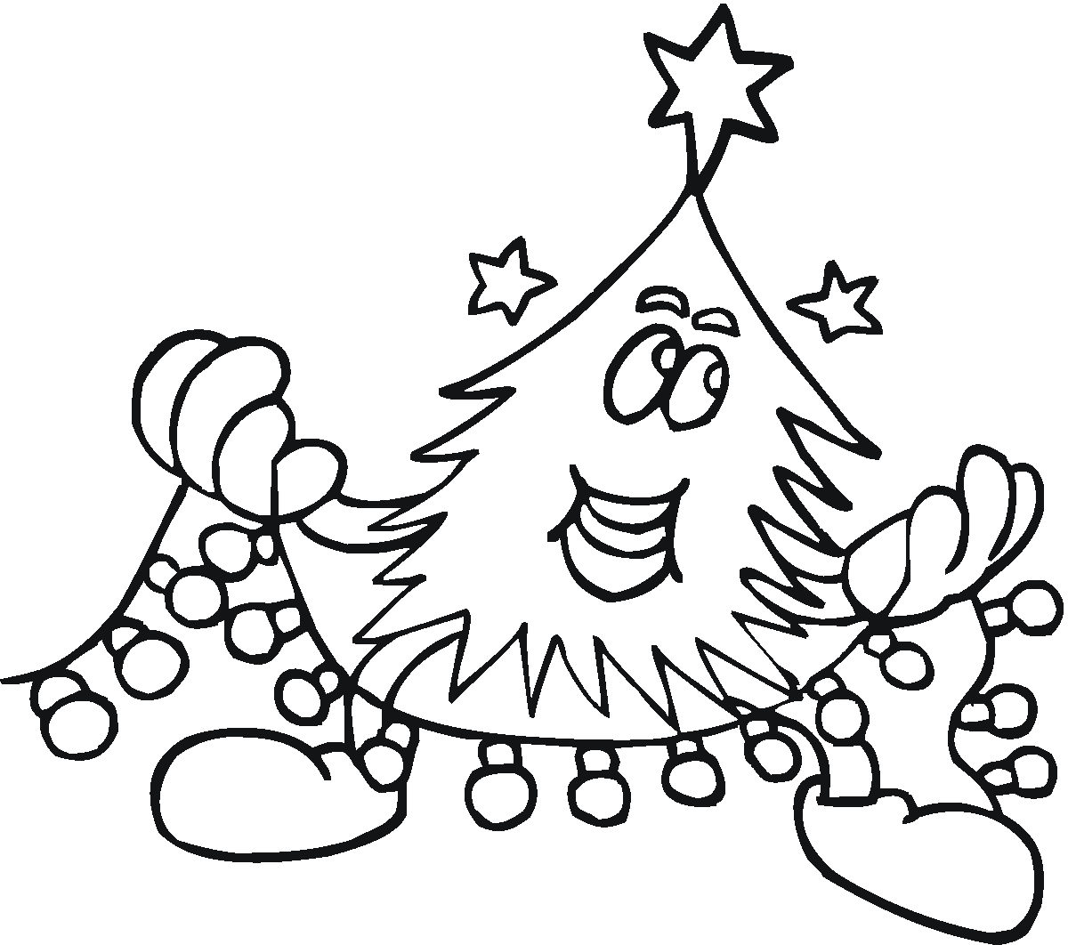 Dibujo para colorear: Arbol de Navidad (Objetos) #167620 - Dibujos para Colorear e Imprimir Gratis