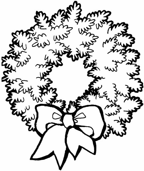 Dibujo para colorear:  Corona de Navidad (Objetos) #169332 - Dibujos para Colorear e Imprimir Gratis