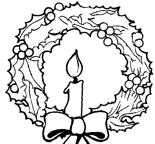 Dibujo para colorear:  Corona de Navidad (Objetos) #169400 - Dibujos para Colorear e Imprimir Gratis