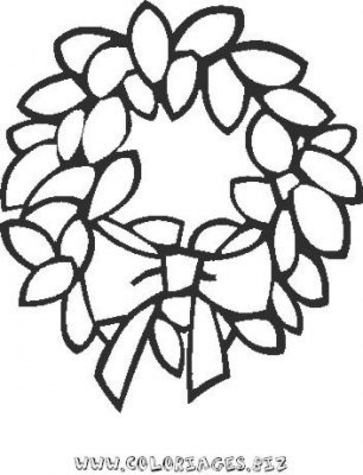 Dibujo para colorear:  Corona de Navidad (Objetos) #169419 - Dibujos para Colorear e Imprimir Gratis