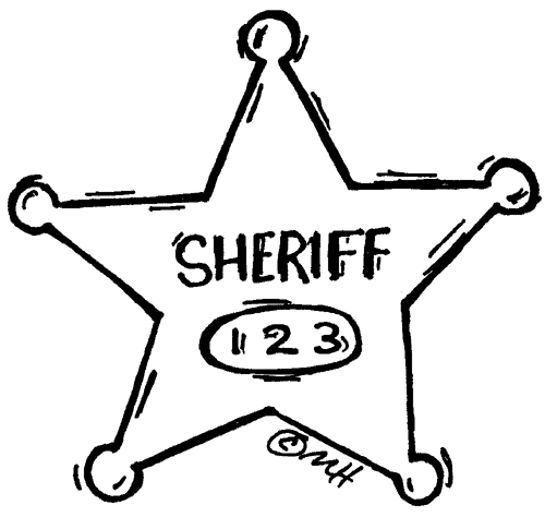 Dibujo para colorear: Estrella de sherif (Objetos) #118668 - Dibujos para Colorear e Imprimir Gratis