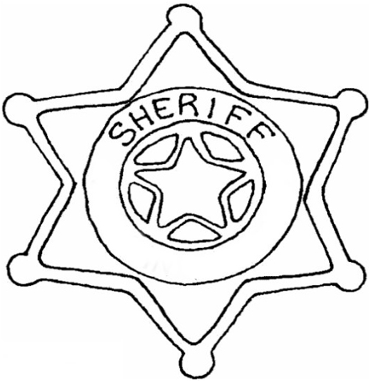 Dibujo para colorear: Estrella de sherif (Objetos) #118689 - Dibujos para Colorear e Imprimir Gratis