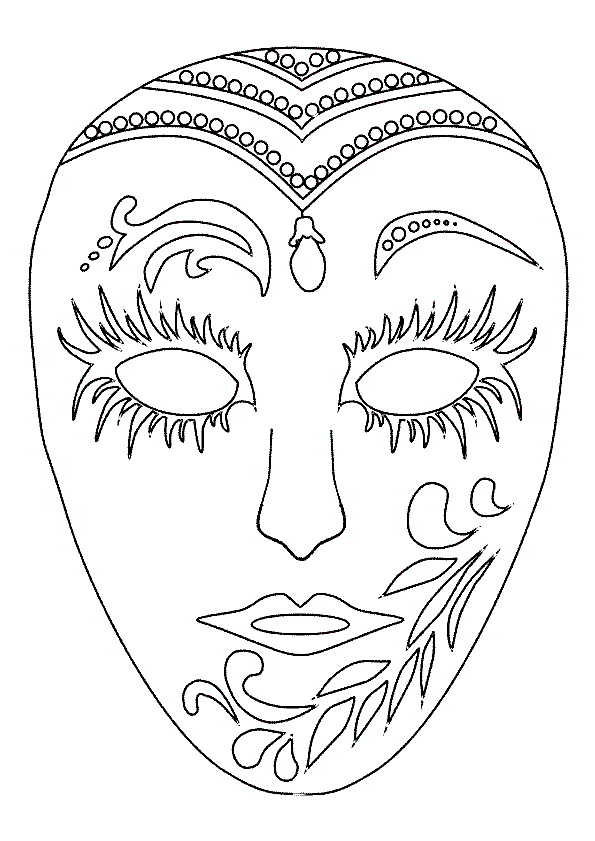 Dibujo para colorear: Máscara (Objetos) #120478 - Dibujos para Colorear e Imprimir Gratis