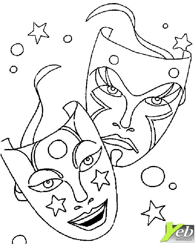 Dibujo para colorear: Máscara (Objetos) #120640 - Dibujos para Colorear e Imprimir Gratis