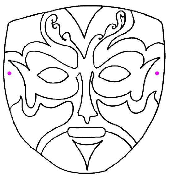 Dibujo para colorear: Máscara (Objetos) #120760 - Dibujos para Colorear e Imprimir Gratis
