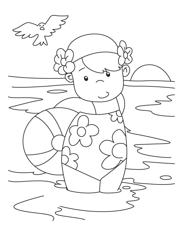 Dibujo para colorear: Pelota de playa (Objetos) #169208 - Dibujos para Colorear e Imprimir Gratis