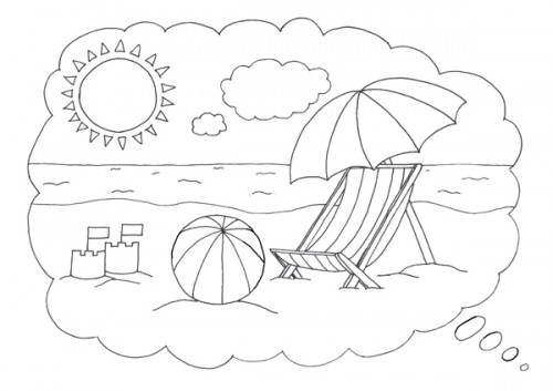 Dibujo para colorear: Pelota de playa (Objetos) #169235 - Dibujos para Colorear e Imprimir Gratis