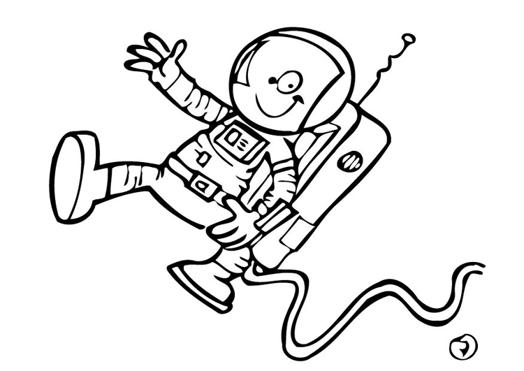Dibujo para colorear: Astronauta (Ocupaciones) #87600 - Dibujos para Colorear e Imprimir Gratis