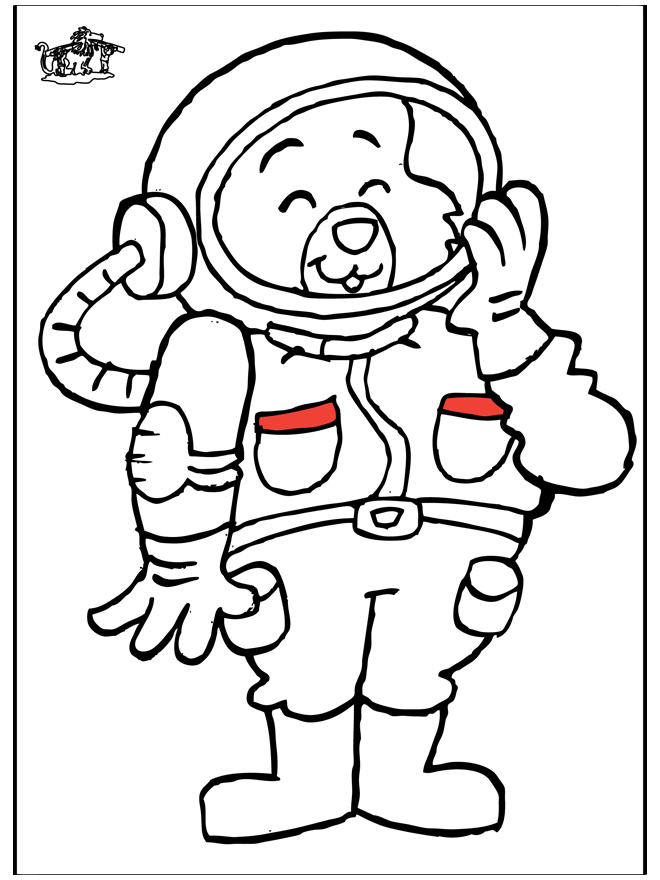 Dibujo para colorear: Astronauta (Ocupaciones) #87603 - Dibujos para Colorear e Imprimir Gratis