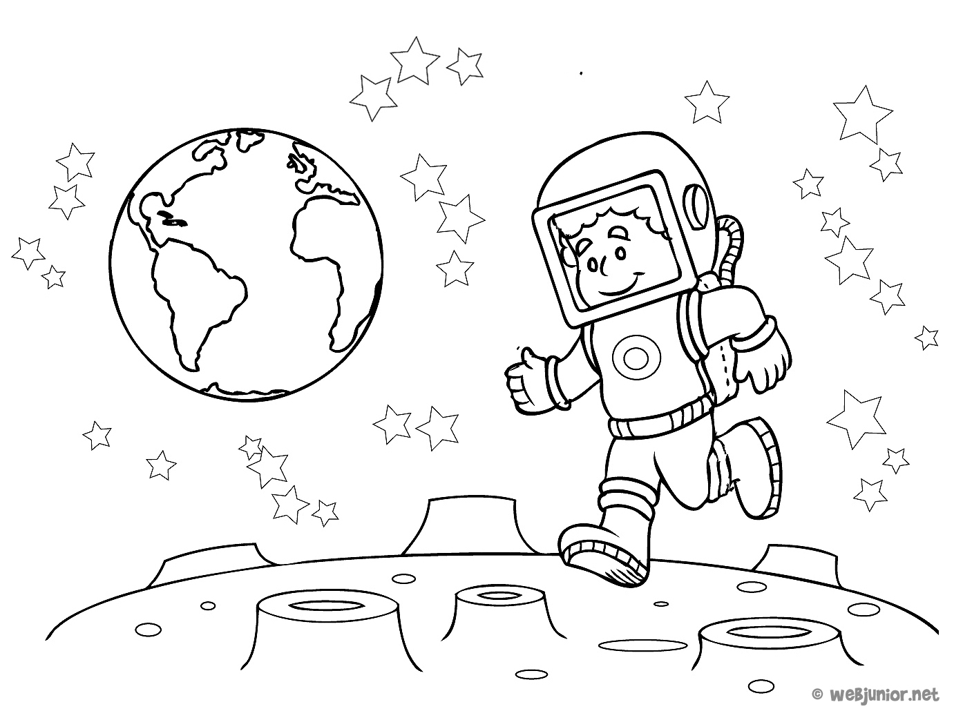 Dibujo para colorear: Astronauta (Ocupaciones) #87618 - Dibujos para Colorear e Imprimir Gratis