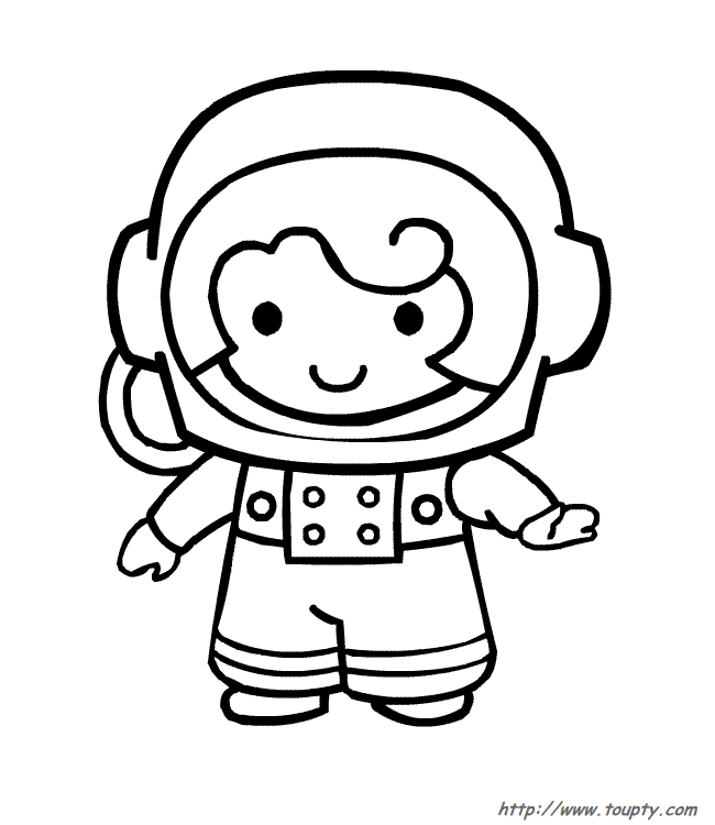 Dibujo para colorear: Astronauta (Ocupaciones) #87658 - Dibujos para Colorear e Imprimir Gratis