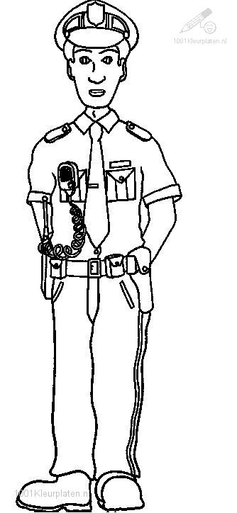 Dibujo para colorear: Oficial de policia (Ocupaciones) #105364 - Dibujos para Colorear e Imprimir Gratis