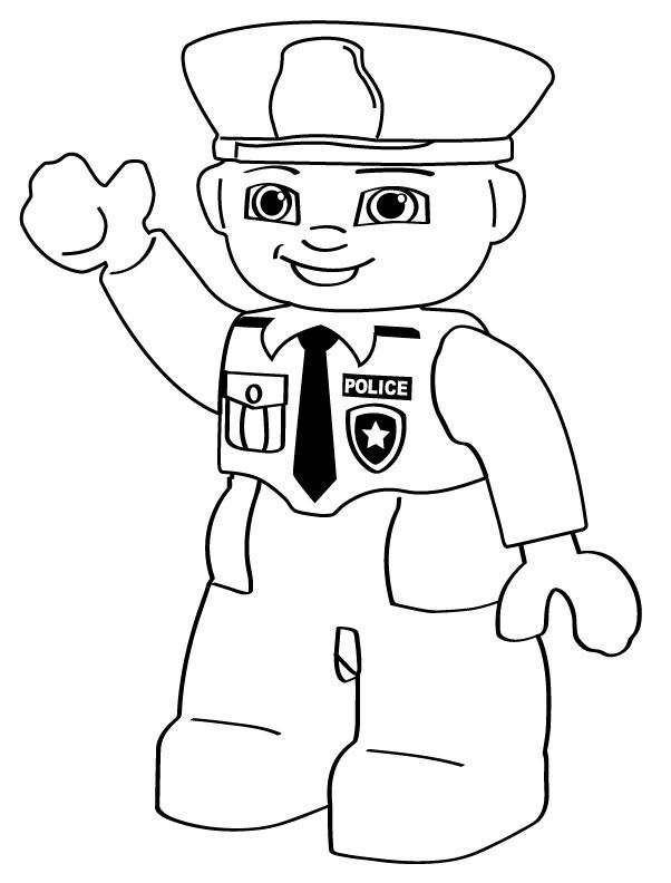 Dibujo para colorear: Oficial de policia (Ocupaciones) #105388 - Dibujos para Colorear e Imprimir Gratis