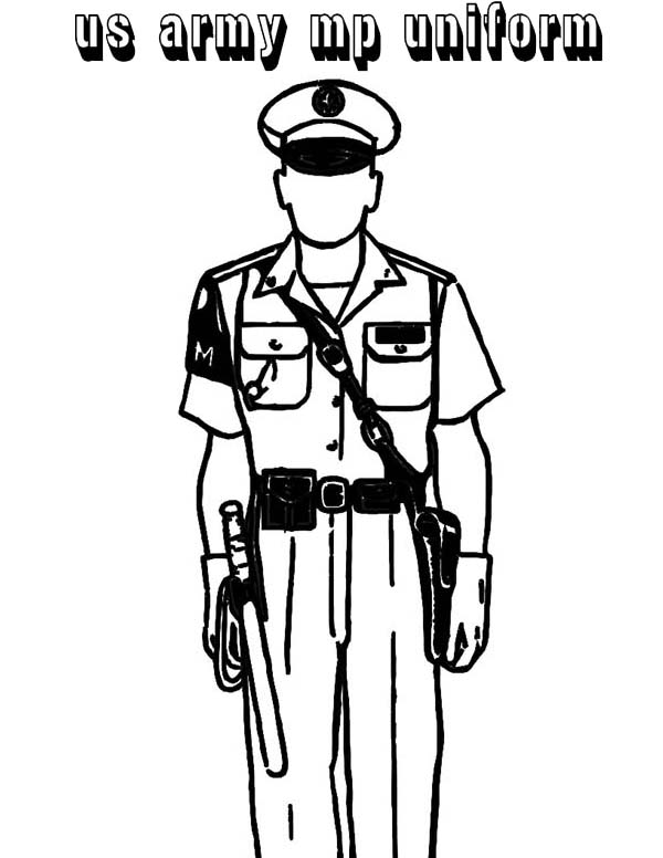 Dibujo para colorear: Oficial de policia (Ocupaciones) #105395 - Dibujos para Colorear e Imprimir Gratis