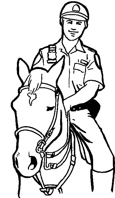 Dibujo para colorear: Oficial de policia (Ocupaciones) #105413 - Dibujos para Colorear e Imprimir Gratis