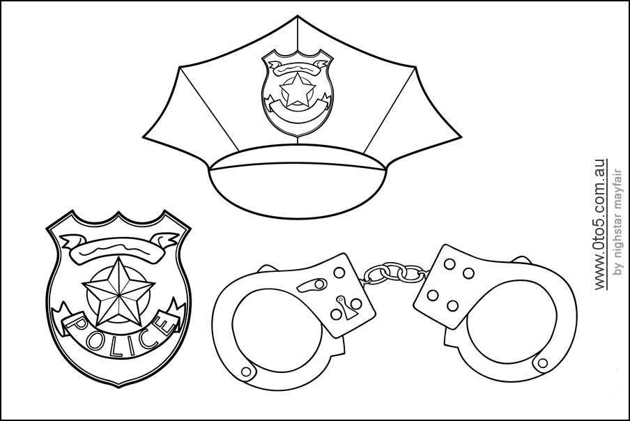Dibujo para colorear: Oficial de policia (Ocupaciones) #105509 - Dibujos para Colorear e Imprimir Gratis