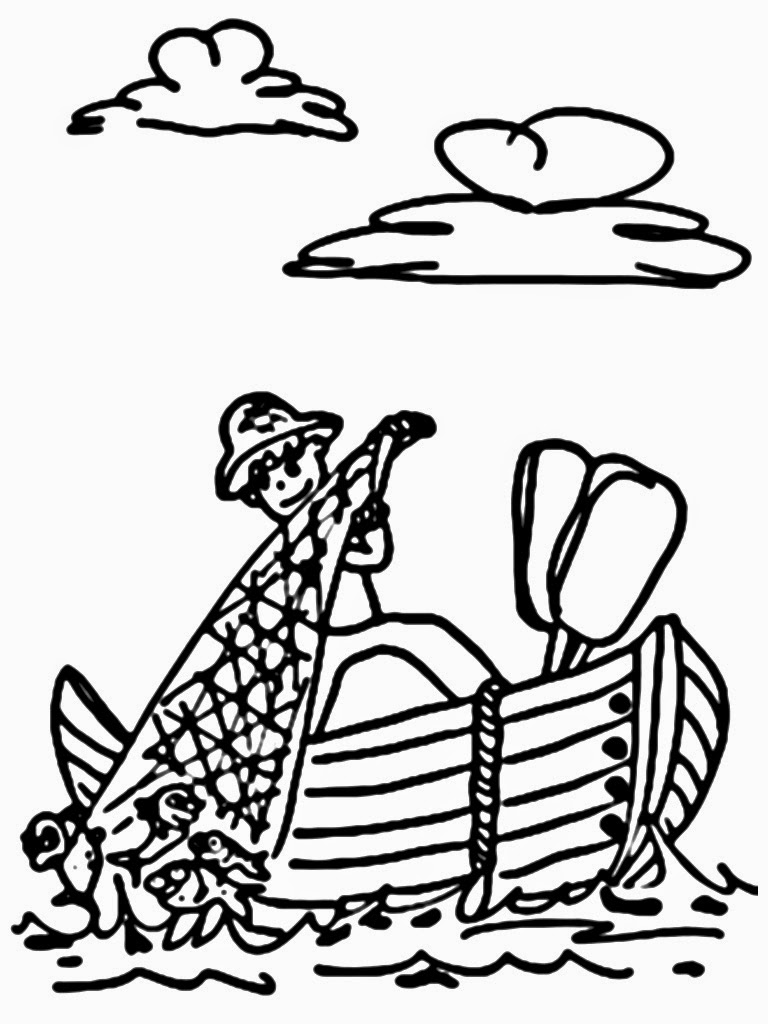 Dibujo para colorear: Pescador (Ocupaciones) #103960 - Dibujos para Colorear e Imprimir Gratis