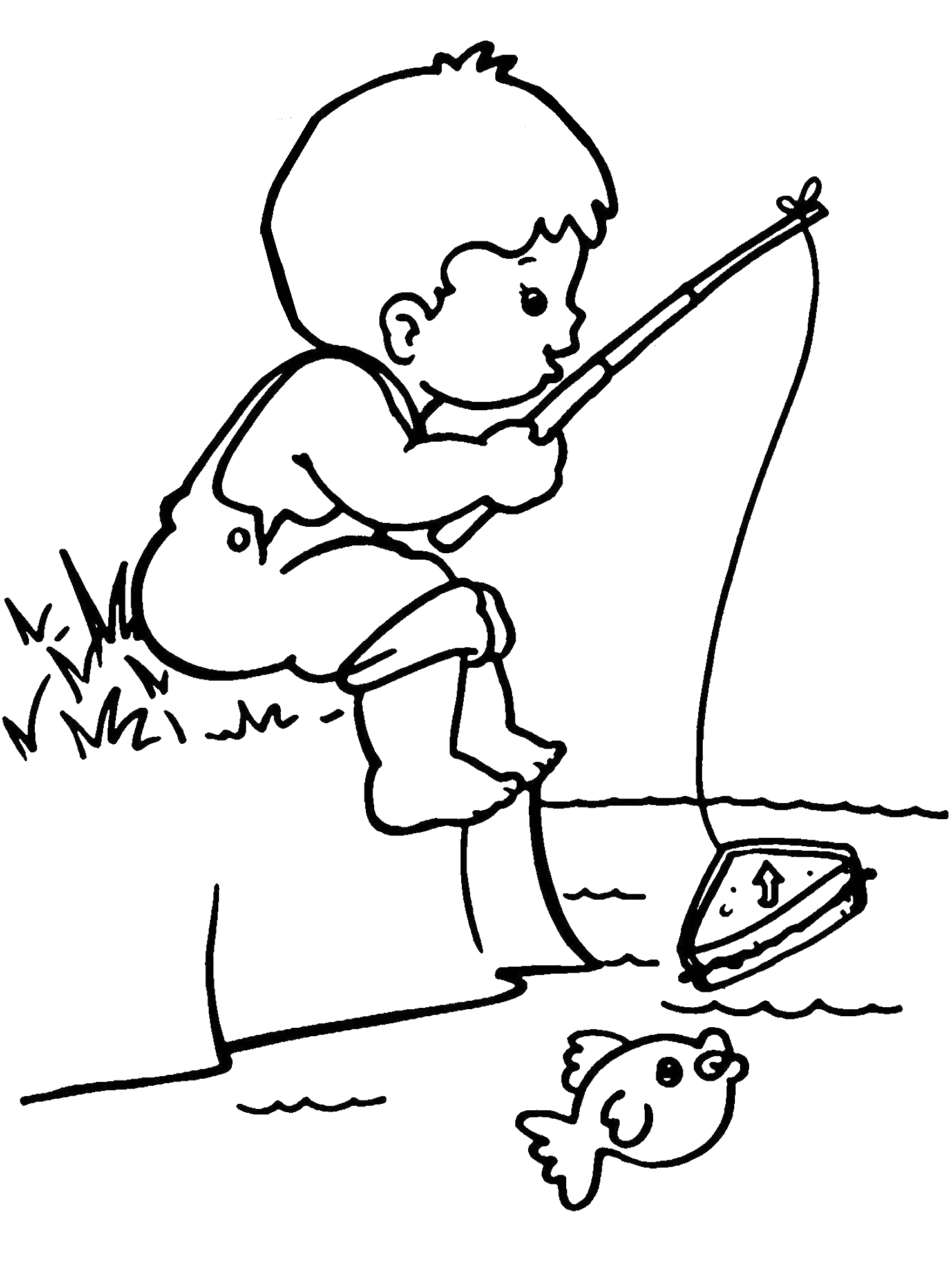 Dibujo para colorear: Pescador (Ocupaciones) #103972 - Dibujos para Colorear e Imprimir Gratis