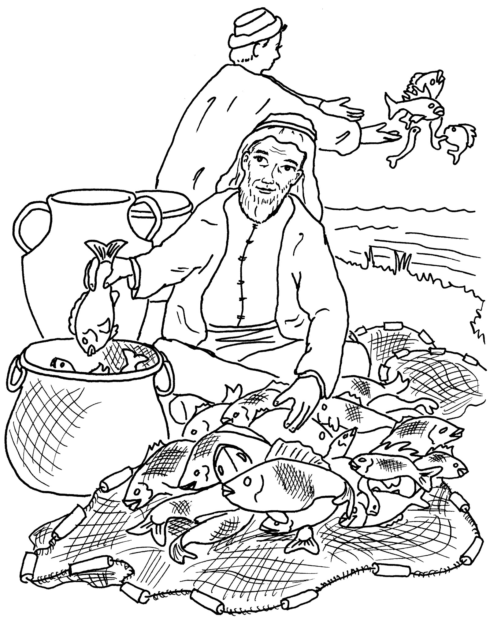 Dibujo para colorear: Pescador (Ocupaciones) #103991 - Dibujos para Colorear e Imprimir Gratis