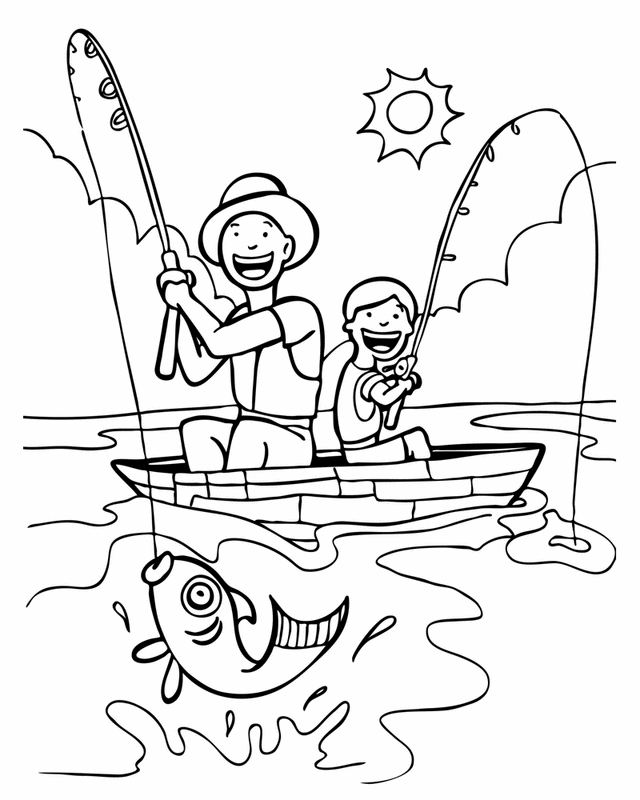 Dibujo para colorear: Pescador (Ocupaciones) #103995 - Dibujos para Colorear e Imprimir Gratis