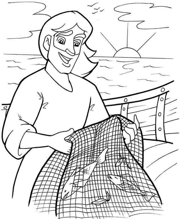 Dibujo para colorear: Pescador (Ocupaciones) #104005 - Dibujos para Colorear e Imprimir Gratis
