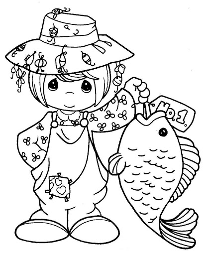 Dibujo para colorear: Pescador (Ocupaciones) #104013 - Dibujos para Colorear e Imprimir Gratis