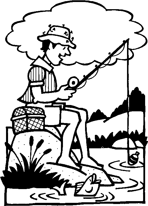 Dibujo para colorear: Pescador (Ocupaciones) #104014 - Dibujos para Colorear e Imprimir Gratis