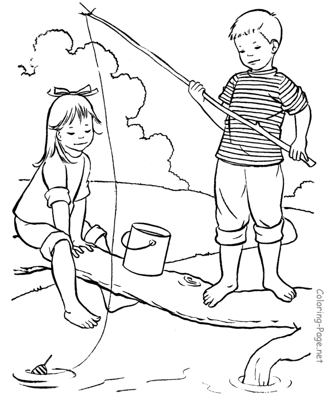 Dibujo para colorear: Pescador (Ocupaciones) #104016 - Dibujos para Colorear e Imprimir Gratis