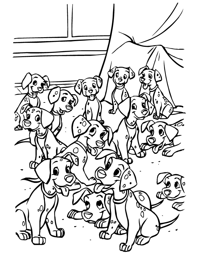 Dibujo para colorear: 101 Dalmatians (Películas de animación) #129164 - Dibujos para Colorear e Imprimir Gratis