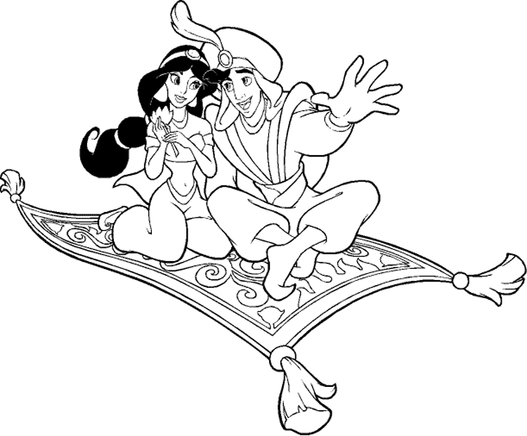 Dibujo para colorear: Aladdin (Películas de animación) #127599 - Dibujos para Colorear e Imprimir Gratis