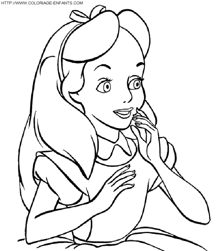 Dibujo para colorear: Alice in Wonderland (Películas de animación) #127887 - Dibujos para Colorear e Imprimir Gratis