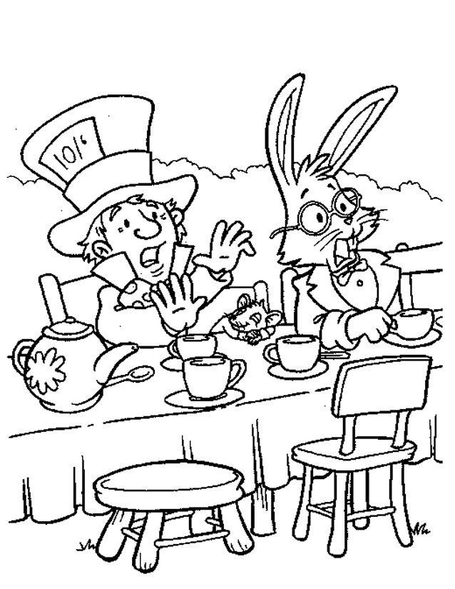Dibujo para colorear: Alice in Wonderland (Películas de animación) #127890 - Dibujos para Colorear e Imprimir Gratis