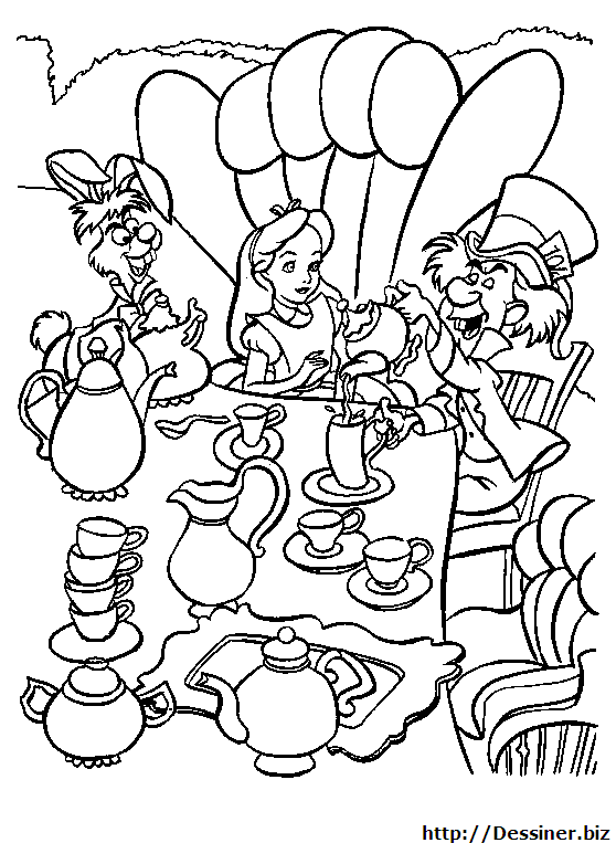 Dibujo para colorear: Alice in Wonderland (Películas de animación) #127912 - Dibujos para Colorear e Imprimir Gratis