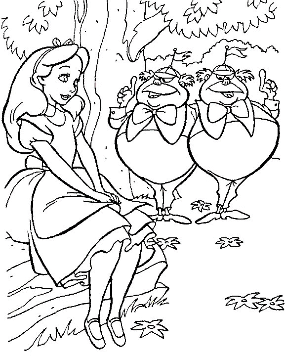 Dibujo para colorear: Alice in Wonderland (Películas de animación) #127935 - Dibujos para Colorear e Imprimir Gratis